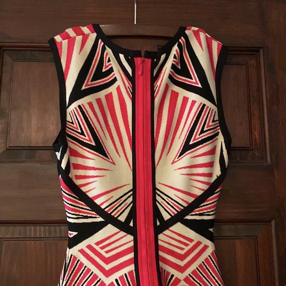 RARE Herver Lenger Fit & Flare Designer Dress - Picture 5 of 8